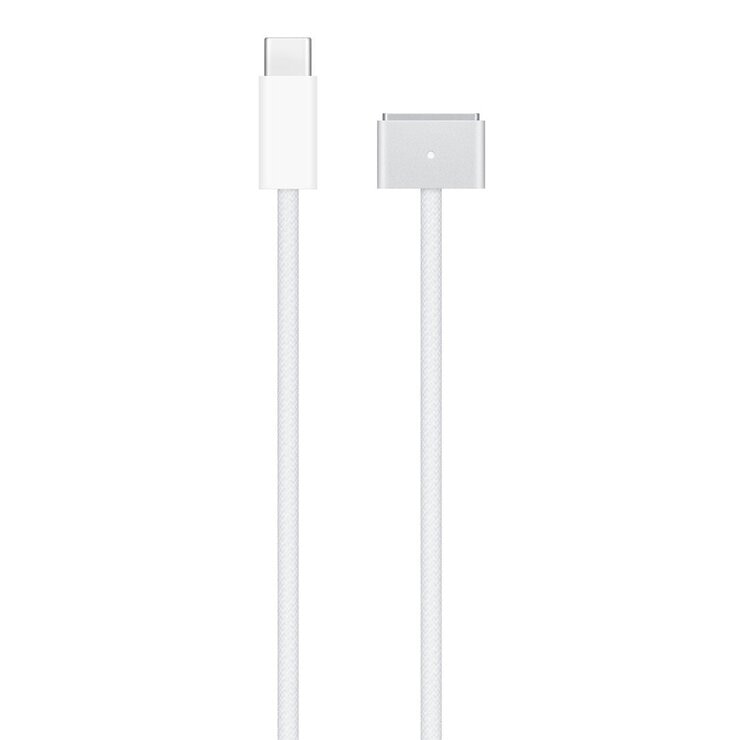 Apple USB-C 對 MagSafe 3 連接線 (2公尺) 銀色 Apple USB-C 對 MagSafe 3 連接線 (2公尺) 銀色
