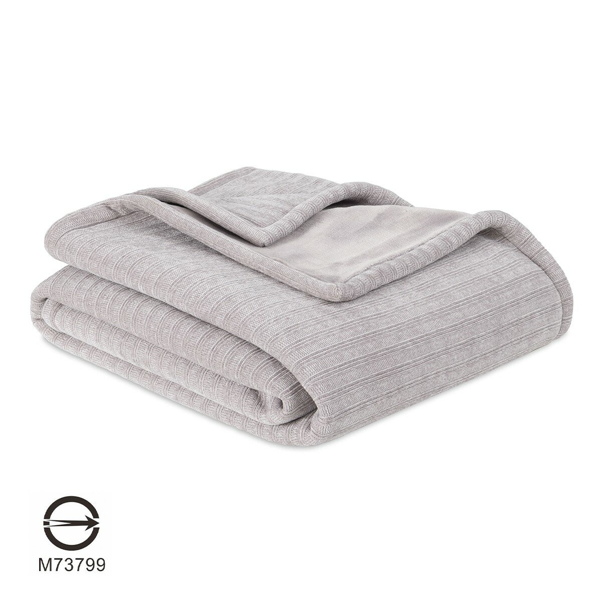 Berkshire 織紋柔軟舒適毯 152公分 X 177公分 灰
