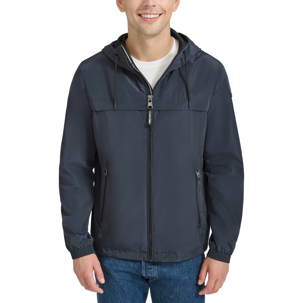 Calvin Klein 男防風防潑水外套 深藍