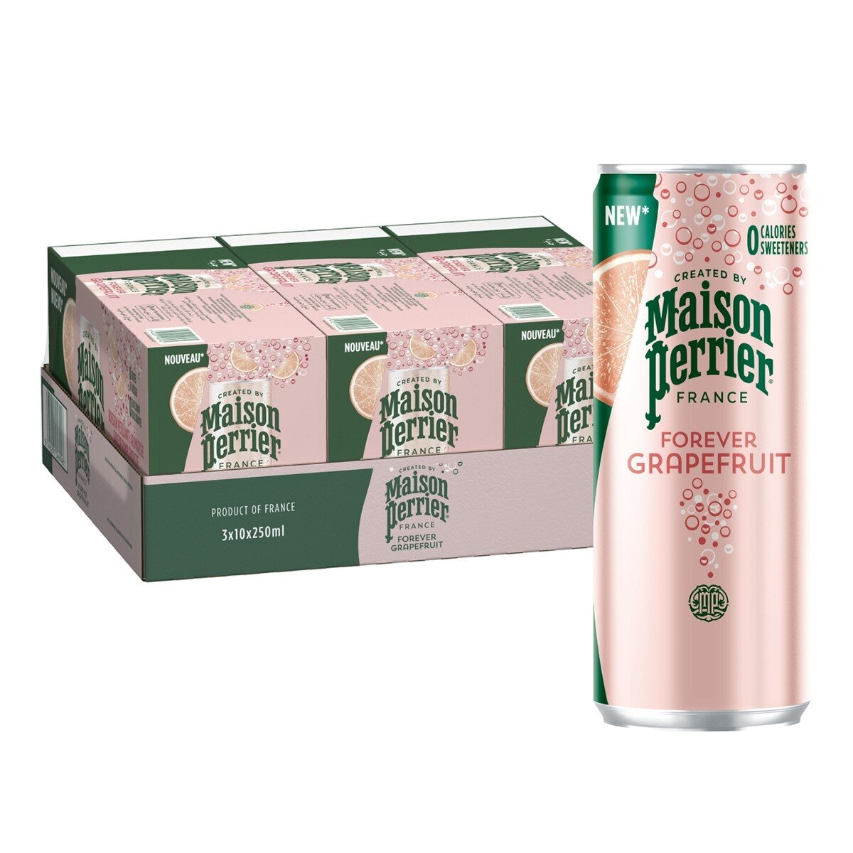 Maison Perrier 沛綠雅 葡萄柚風味氣泡水 250毫升 X 30入