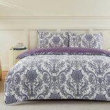 HOYACASA 300織純棉雙人加大床包兩用被套四件組 182公分 X 190公分 暮煙