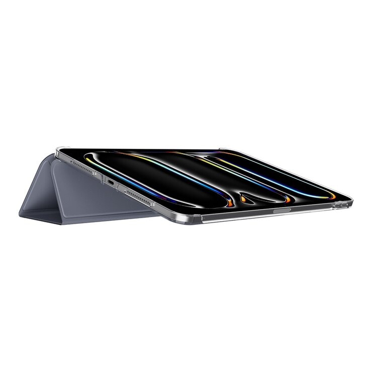 MAGEASY Facet 全方位支架透明背蓋保護套 2024 iPad Pro 11吋 阿拉斯加藍
