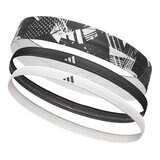 Adidas 止滑運動髮帶組 塗鴉黑+午夜黑+雪花白 Adidas 止滑運動髮帶組 塗鴉黑+午夜黑+雪花白