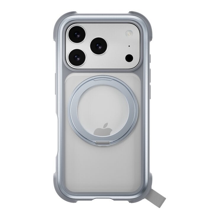 MAGEASY Odyssey Stand M 超軍規防摔磁吸支架手機殼 iPhone 17 Pro(迷霧) + 鏡頭保護貼Lenz 鈦合金(午夜鈦) + Vetro 9H 鋼化玻璃保護膜