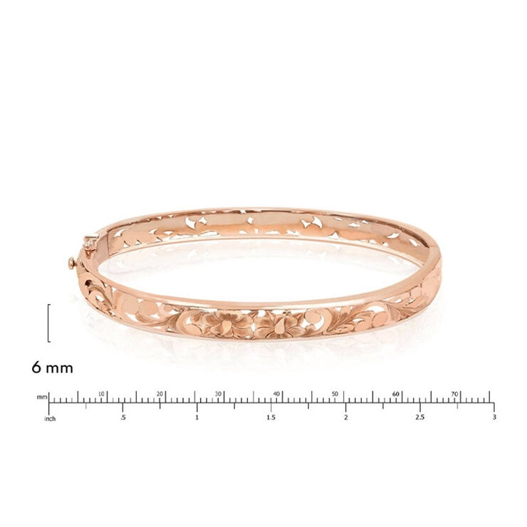 Honolulu Jewelry 14K玫瑰金 雕花手鐲 Honolulu Jewelry 14K玫瑰金 雕花手鐲