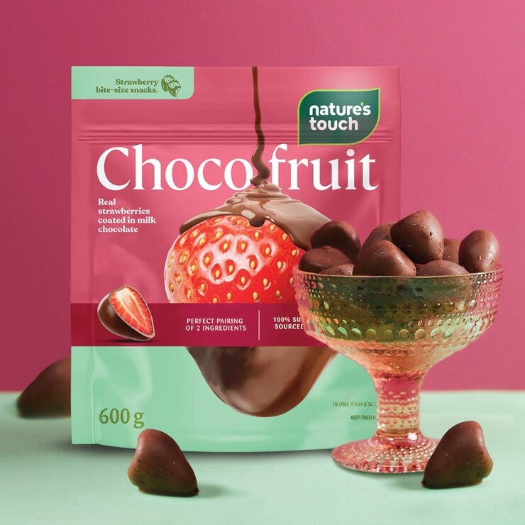 Nature's Touch 冷凍巧克力裹草莓 600公克