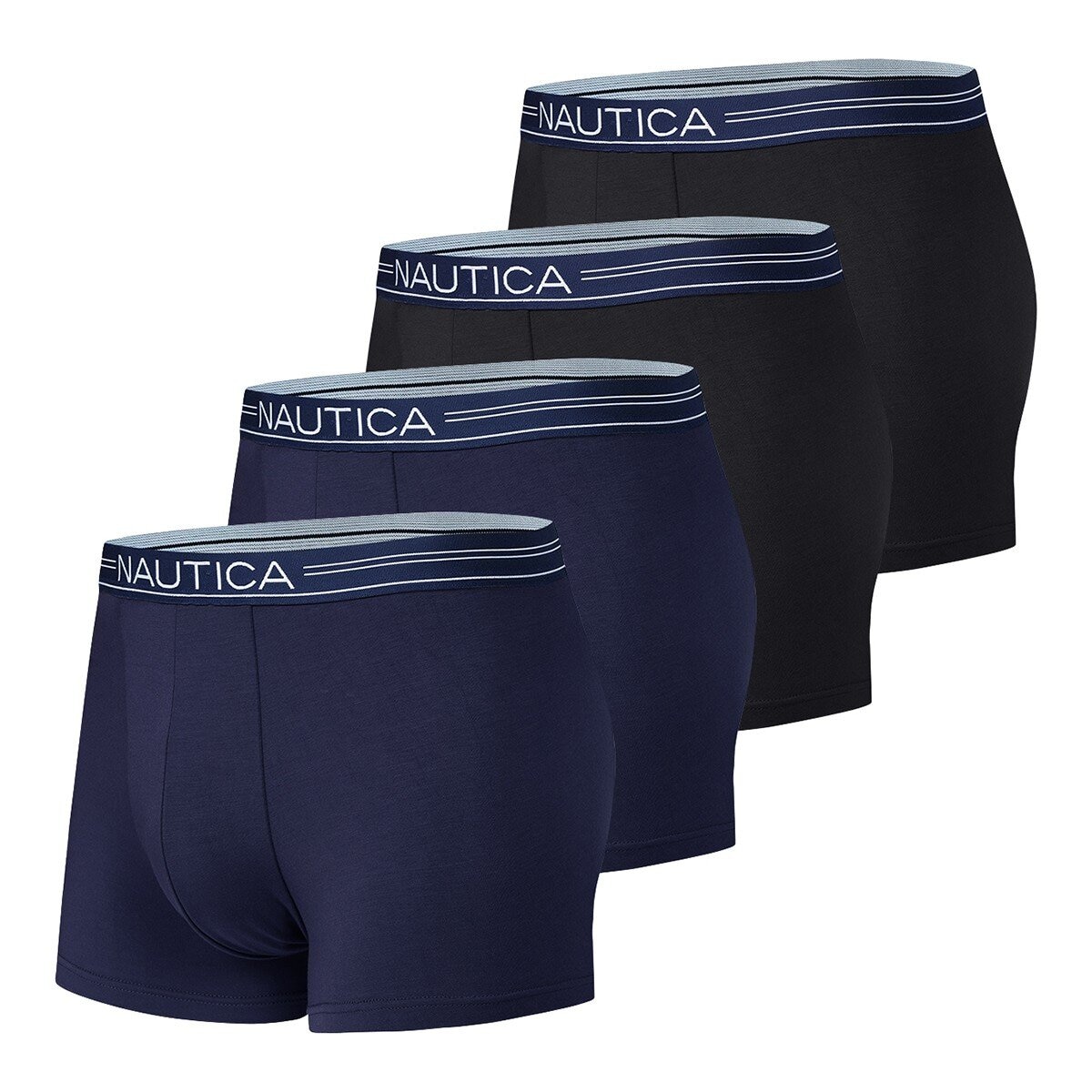 Nautica 男莫代爾平口褲四入組 S