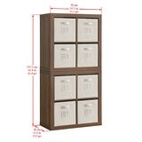Bayside Furnishings 四格櫃2入 附8個儲物籃