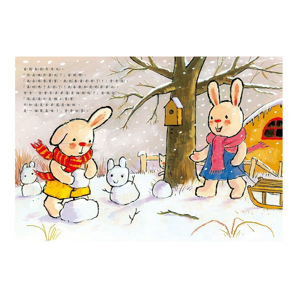 奇奇兔成長繪本 5-8(共４冊) 我學會等待＋我學會說再見＋我會表達愛＋我要當哥哥了