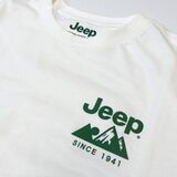 Jeep 男短袖純棉圖案T恤 白