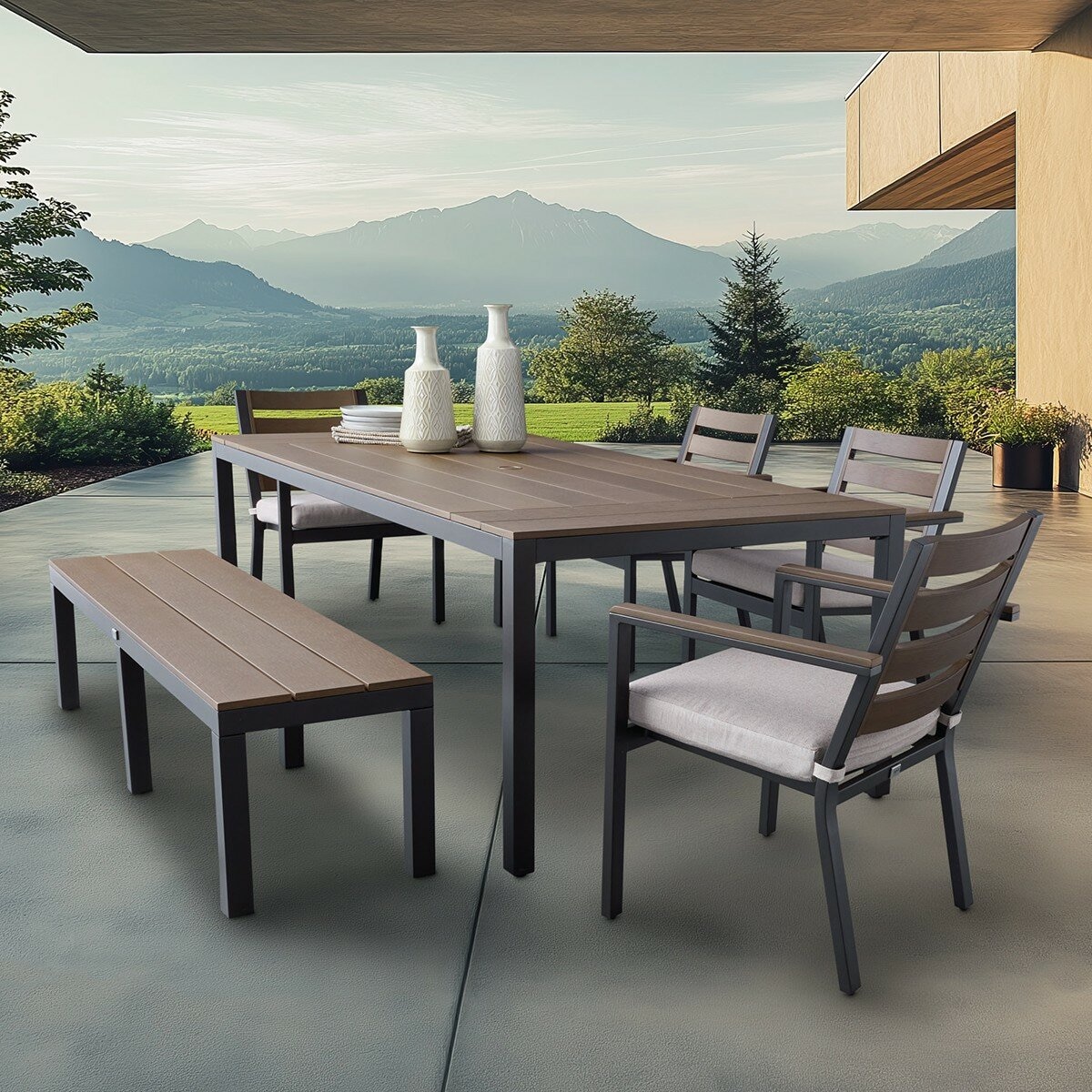 AGIO Stockholm 戶外餐桌椅六件組