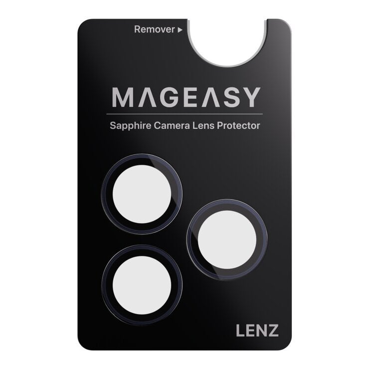 MAGEASY Odyssey Strap M 超軍規防摔掛繩手機殼 iPhone 17 Pro Max(皮革午夜/沉穩黑) + 鏡頭保護貼Lenz(午夜) + Vetro 9H 鋼化玻璃保護膜