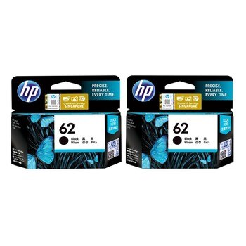 HP 62 黑色墨水匣 二入組 HP 62 黑色墨水匣 二入組