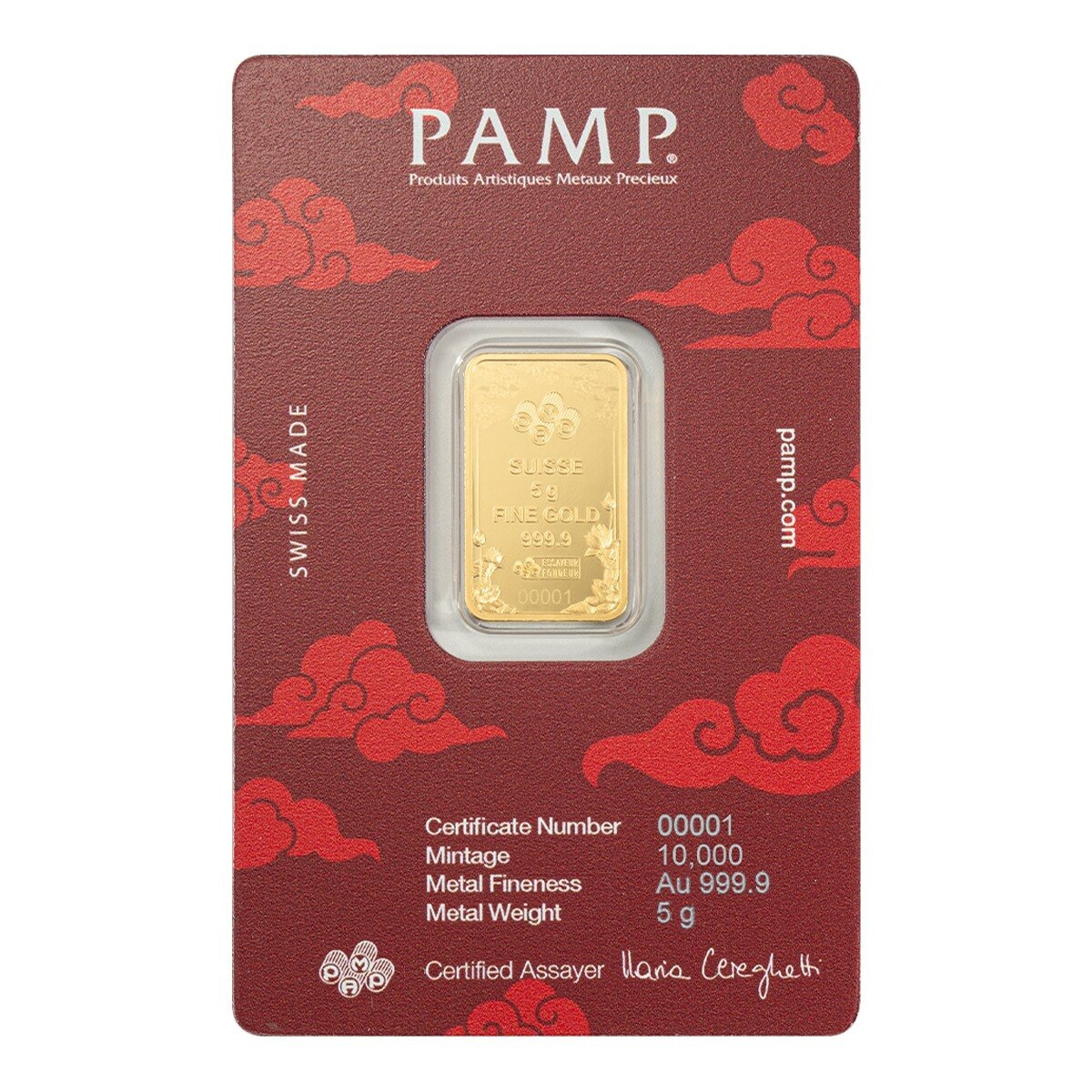 PAMP 福龍黃金條塊 999.9純金 5公克