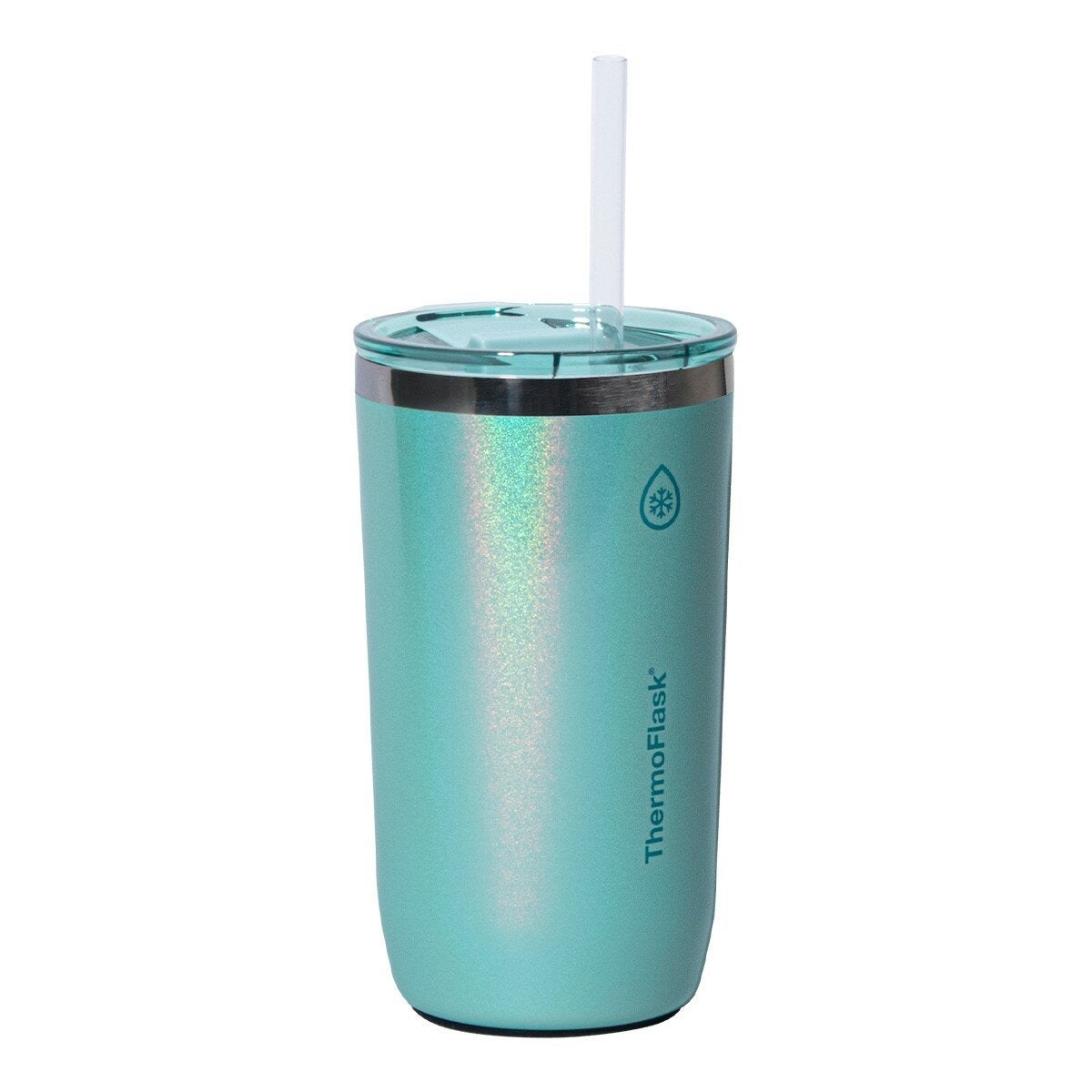ThermoFlask 不鏽鋼保冷保溫馬克杯 含吸管 474毫升 X 2件組 紫+綠 ThermoFlask 不鏽鋼保冷保溫馬克杯 含吸管 474毫升 X 2件組 紫+綠