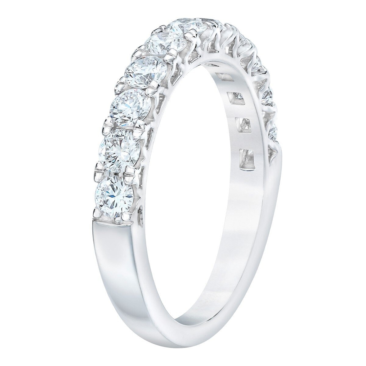 1.0克拉 14K白K金 圓形鑽石戒指 VS2/G