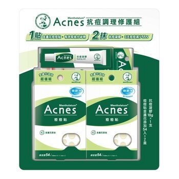 曼秀雷敦 痘痘貼(滅菌) 54入 X 2盒 + 抗痘凝膠18公克 X 1入