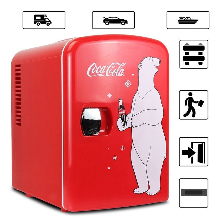 Coca-Cola 4公升迷你冷熱兩用冰箱 紅色