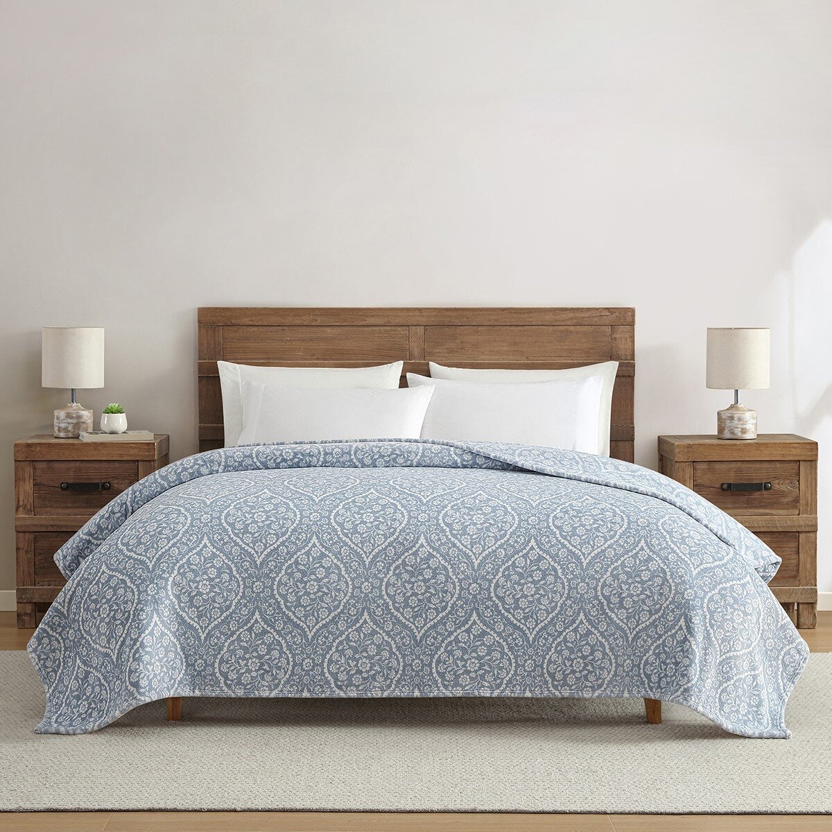 Casual Living 雙人舒適毯 233公分 X 248公分 凱西藍