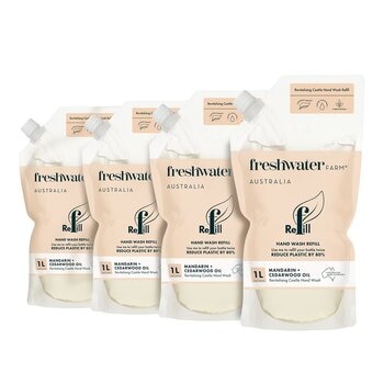 Freshwater Farm 洗手液補充包 1公升 X 4入 柑橘 + 雪松精油