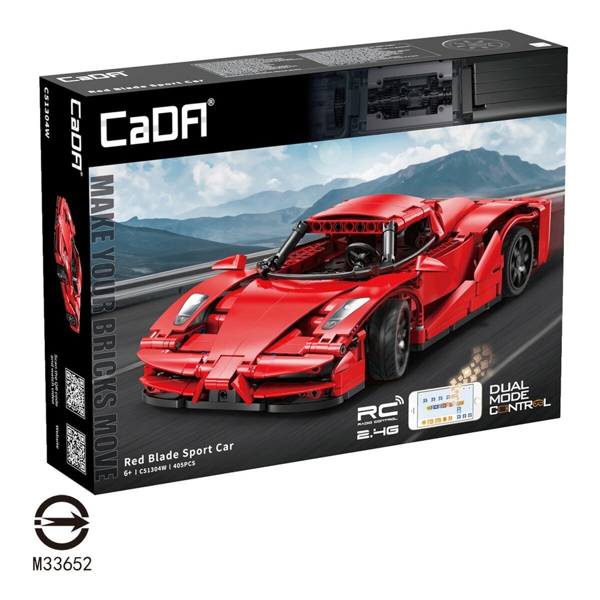 CaDA 1:14 積木遙控跑車 / 6歲以上