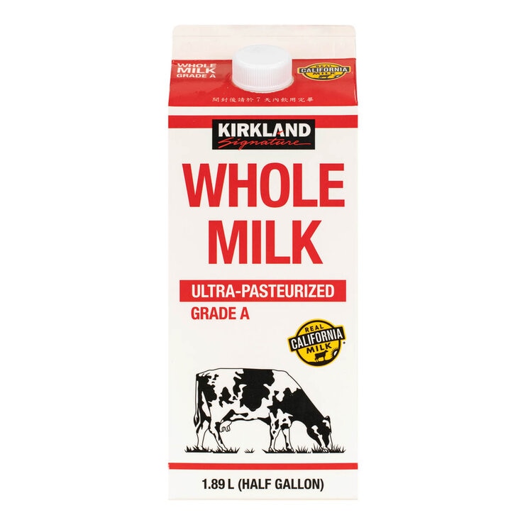 科克蘭 冷藏全脂鮮奶 1.89公升 X 6瓶 X 16箱