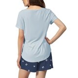 Advent 女短袖睡衣套組 淺藍