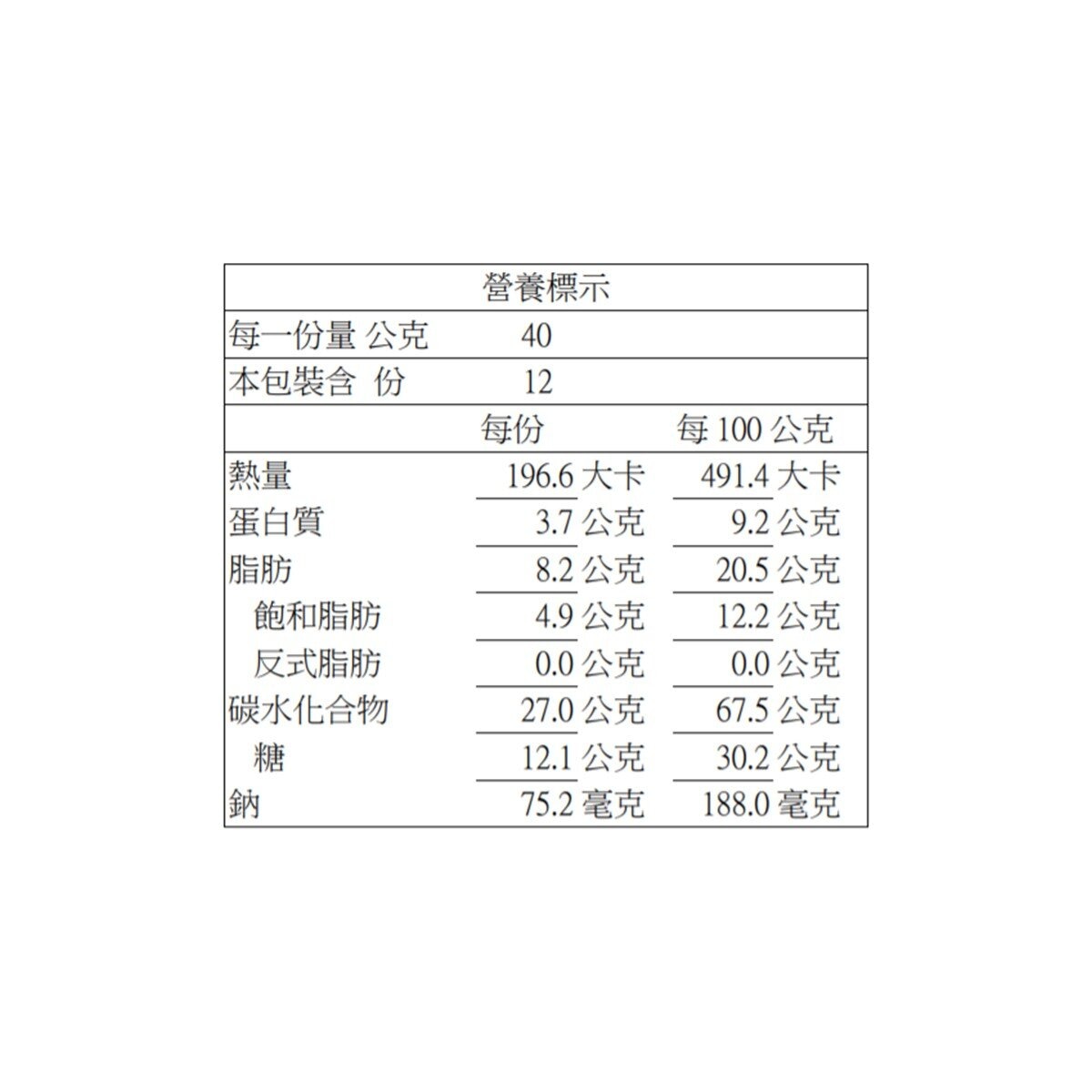 百奇 巧克力棒 40公克 X 12入