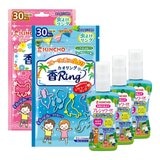 日本金鳥防蚊自寶噴霧 3入 + 驅蚊蟲環花香30入 + 驅蚊蟲環果香組合 30入