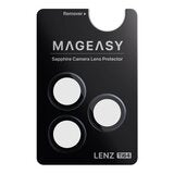 MAGEASY Bright M 不發黃軍規磁吸透明殼 iPhone 17 Pro(午夜磁圈) + 鏡頭保護貼Lenz鈦合金(午夜鈦) + Vetro 9H 鋼化玻璃保護膜