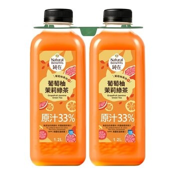 純在 葡萄柚茉莉綠 1.2公升 X 2入