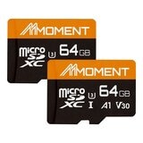 MMOMENT 64GB MicroSDXC U3 V30 A1 記憶卡 2入組 MMOMENT 64GB MicroSDXC U3 V30 A1 記憶卡 2入組