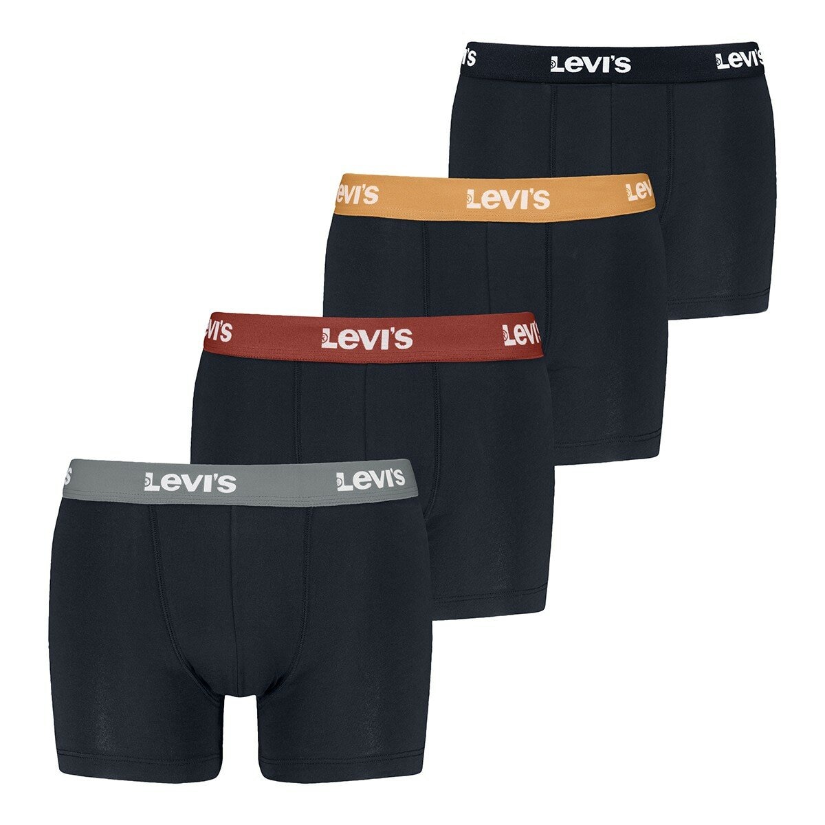 Levi's 男內褲四入組 黑底彩色腰帶