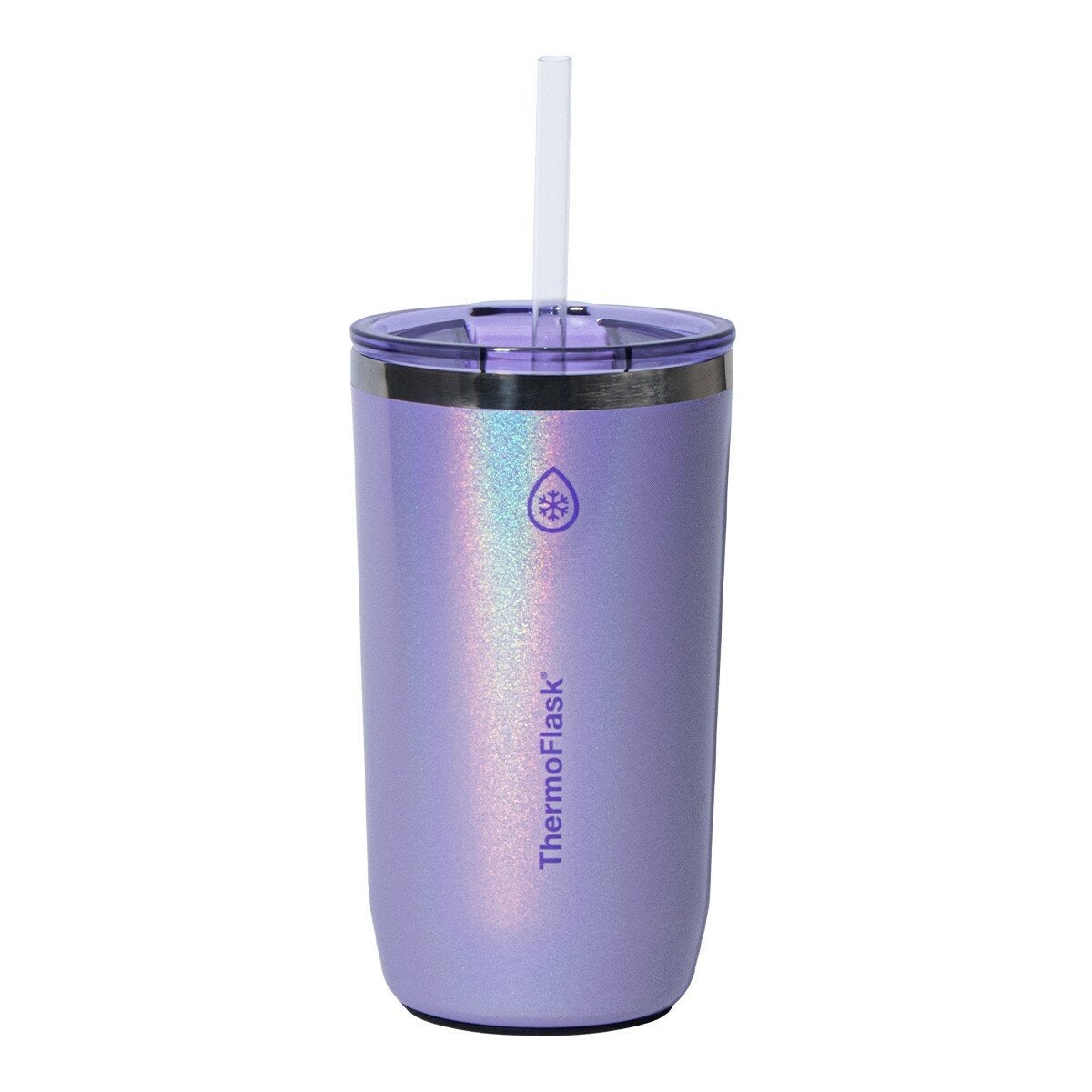 ThermoFlask 不鏽鋼保冷保溫馬克杯 含吸管 474毫升 X 2件組 紫+綠 ThermoFlask 不鏽鋼保冷保溫馬克杯 含吸管 474毫升 X 2件組 紫+綠