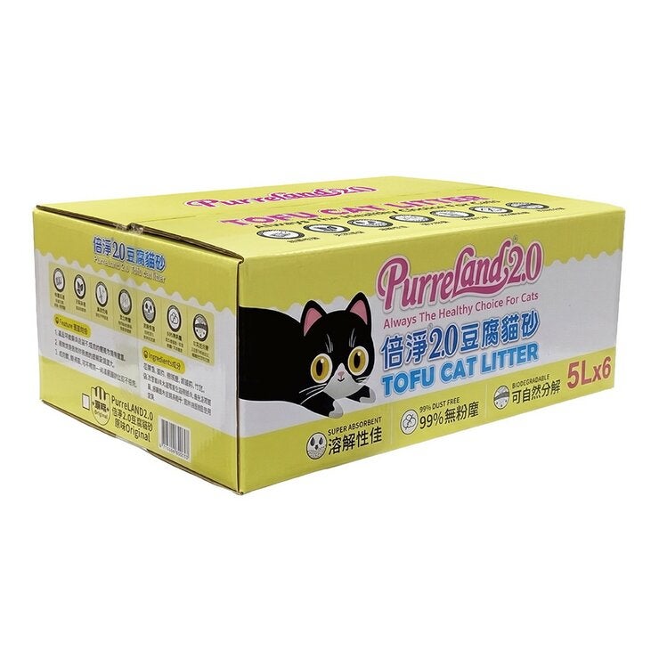 倍淨 2.0 豆腐貓砂 原味 5公升 X 6入 倍淨 2.0 豆腐貓砂 原味 5公升 X 6入