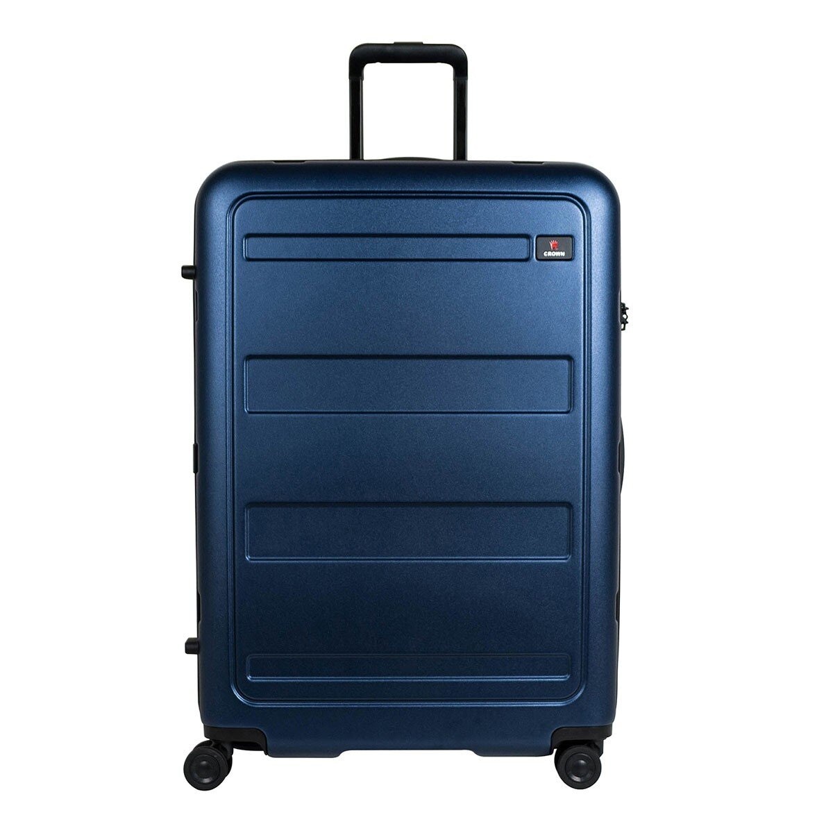 Crown 29吋 PC 雙層防盜拉鍊行李箱 C-F1783 藍色