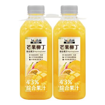 果汁宣言 芒果柳丁綜合果汁 1.2公升 X 2入