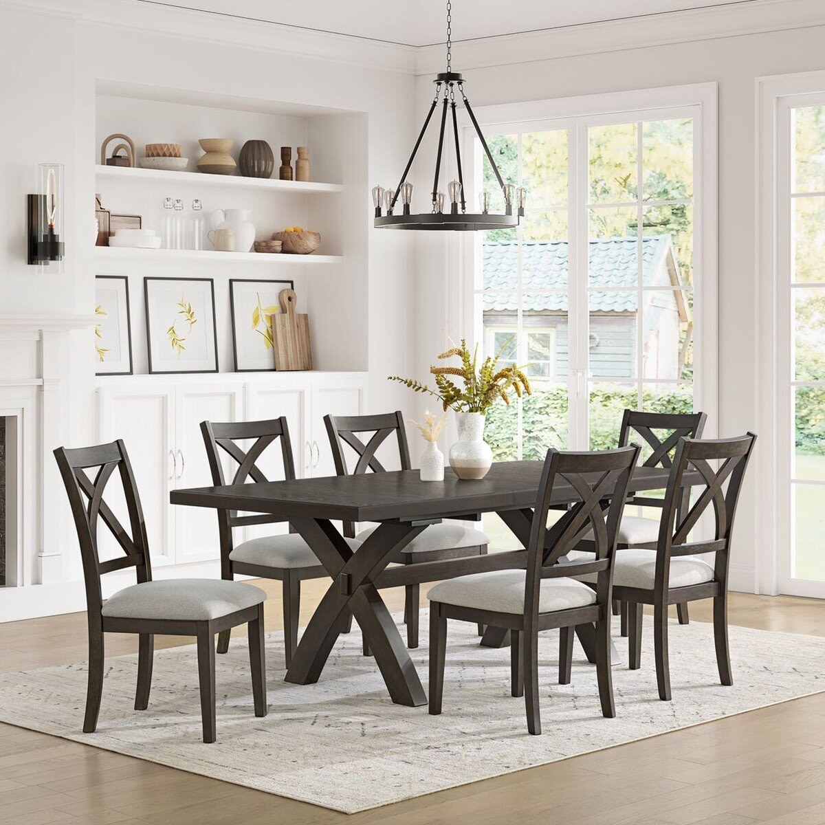 Bayside Furnishings 餐桌椅七件組