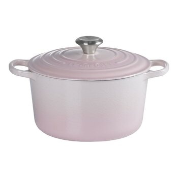 Le Creuset 雙耳圓形鑄鐵深圓鍋 含鋼頭鍋蓋 24公分
