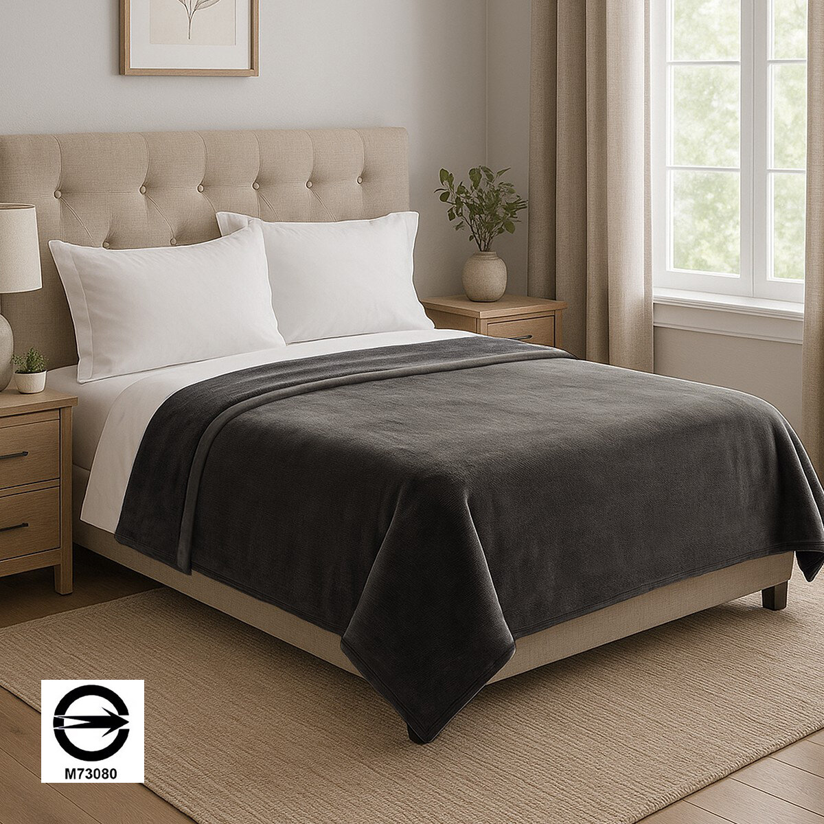 科克蘭 雙人舒適毯 248公分 X 233公分 灰色