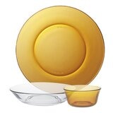 Duralex 玻璃餐碗盤 6件組 琥珀