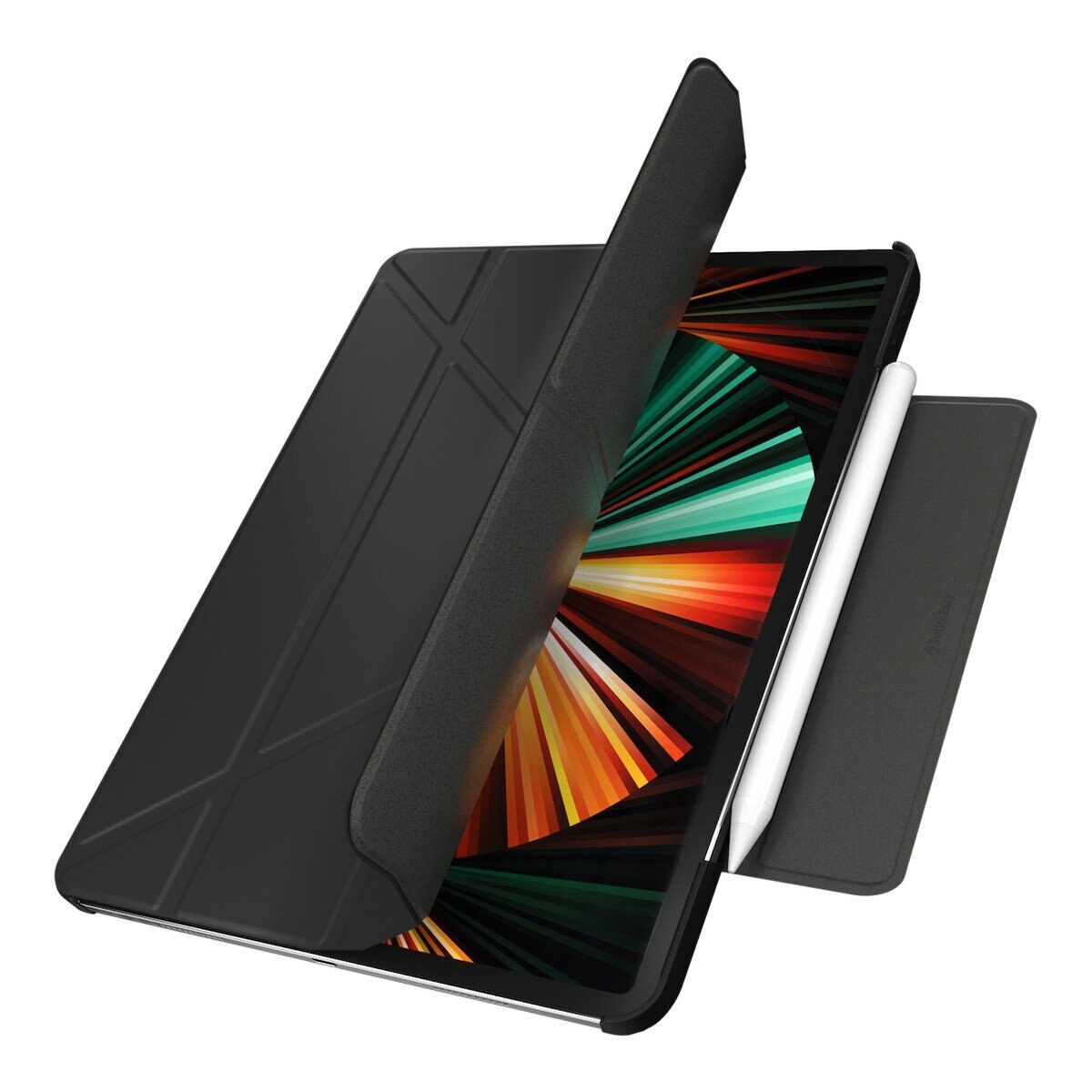 SwitchEasy Origami 全方位多角度支架保護套 iPad Air 13吋 M3 / M2 & iPad Pro 12.9吋 2022 M2 - 2018 黑色
