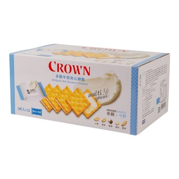 Crown 多穀牛奶夾心餅乾 24公克 X 32入