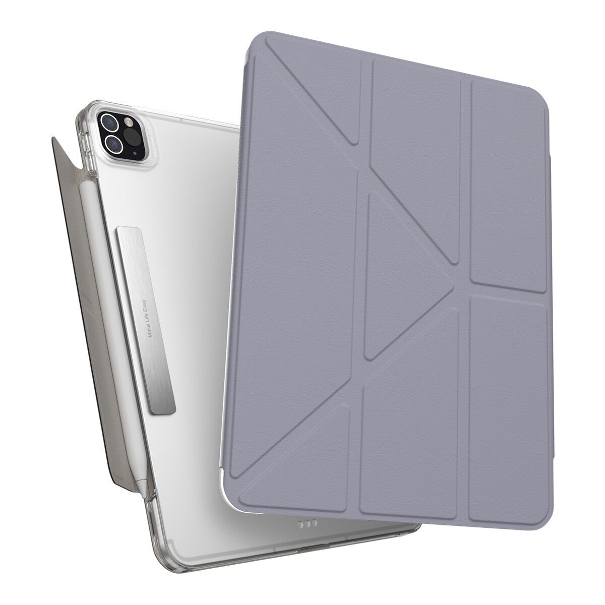 MAGEASY Facet 全方位支架透明背蓋保護套 iPad Pro 11吋 2022 M2 - 2018 & iPad Air 10.9吋 2022-20 阿拉斯加藍