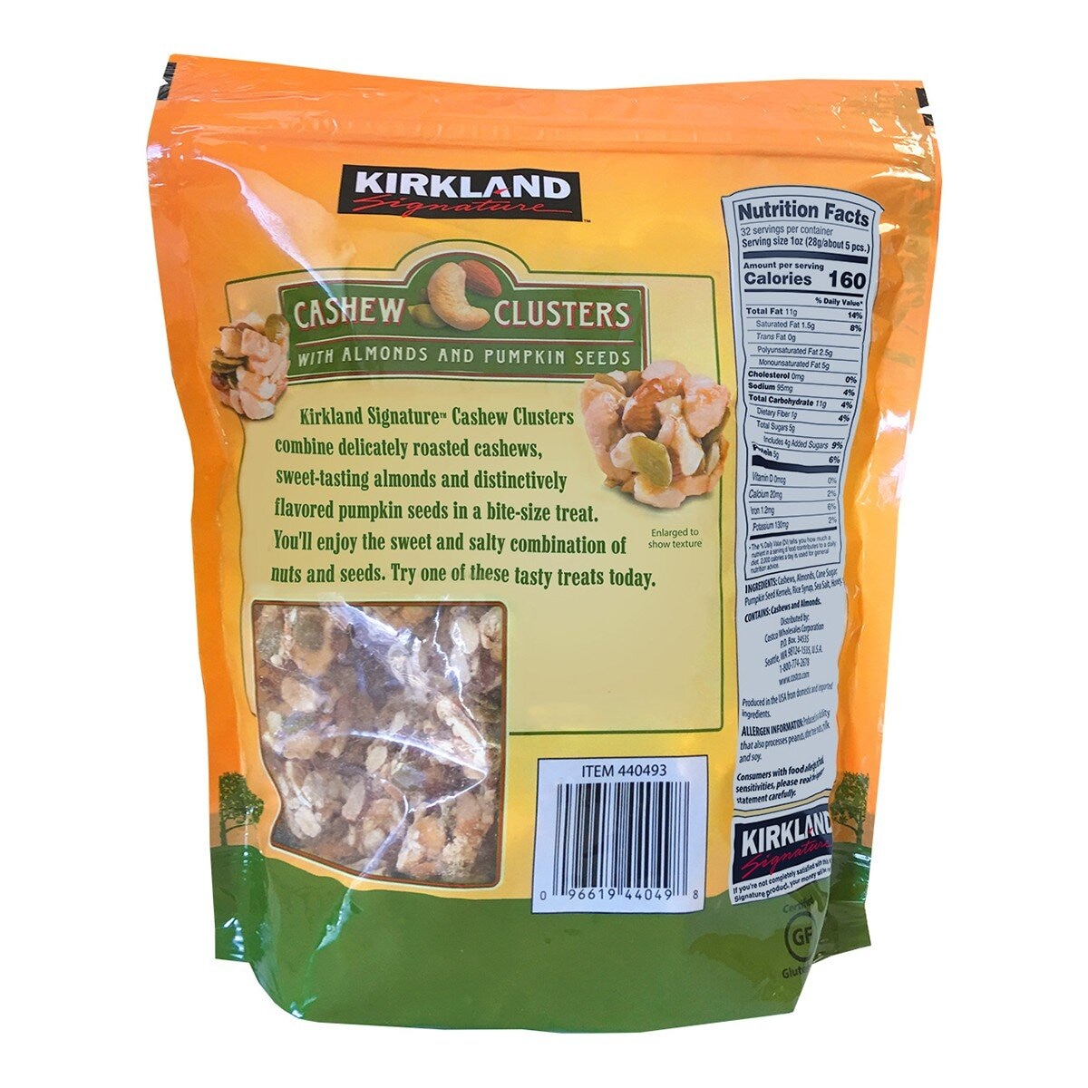 Kirkland Signature 科克蘭 Cashew Cluster 腰果脆塊 907公克
