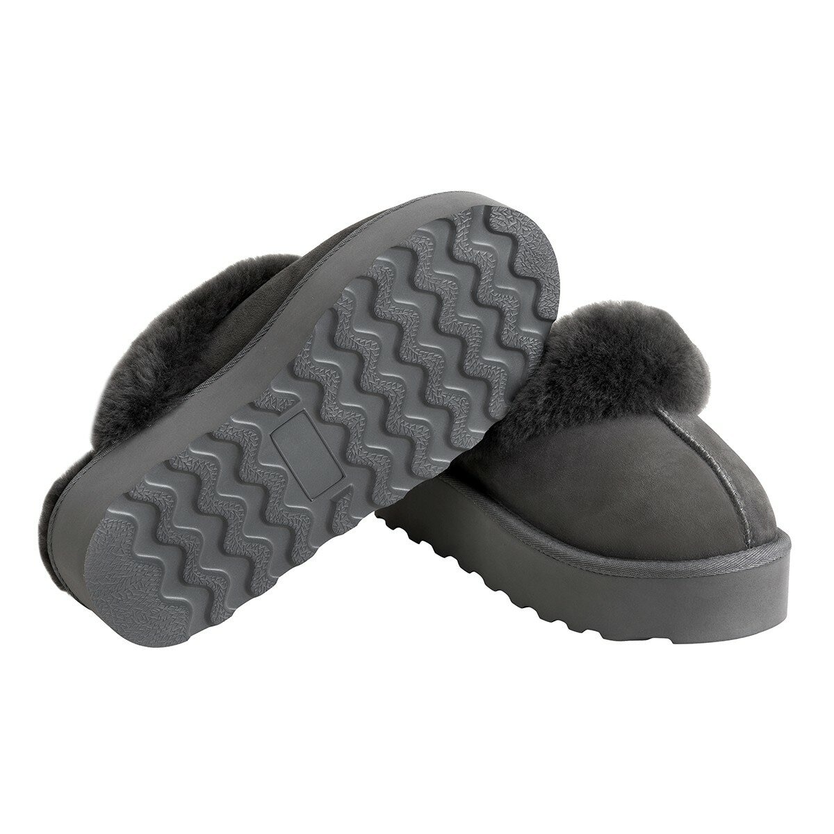 科克蘭 女絨毛拖鞋 灰