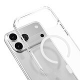 MAGEASY Bright M 不發黃軍規磁吸透明殼 iPhone 17 Pro Max(白磁圈) + 鏡頭保護貼Lenz鈦合金(鈦白) + Vetro 9H 鋼化玻璃保護膜