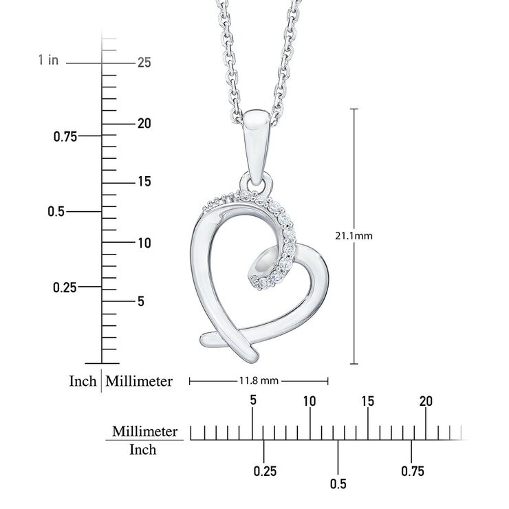 0.05克拉 圓形鑽石項鍊 VS2/I