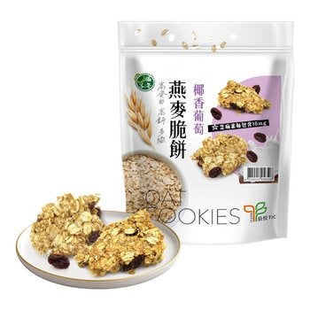 口福不淺 高蛋白高鈣多纖燕麥脆餅 椰香葡萄味 88公克 X 6入