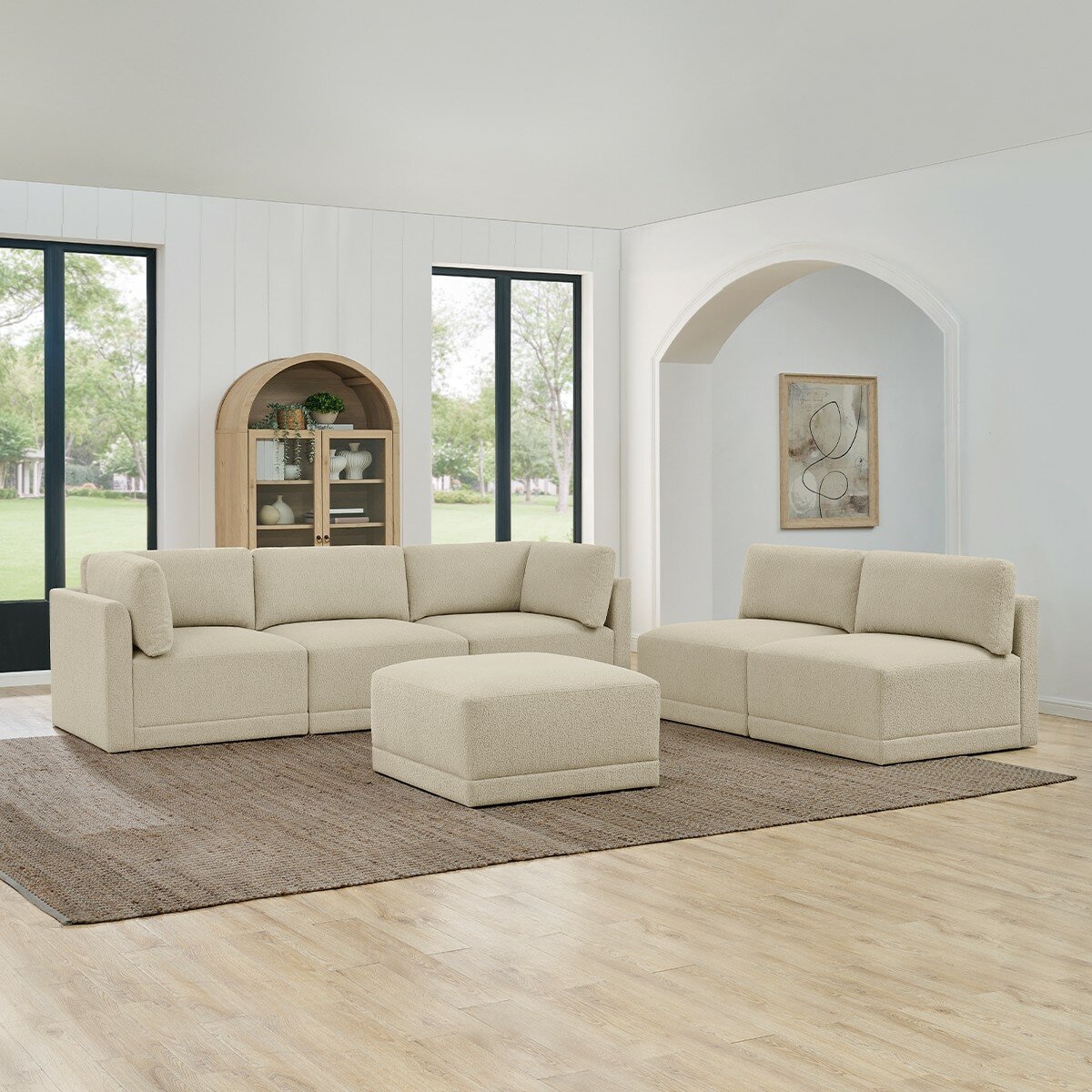 Thomasville 布面模塊沙發六件組 Thomasville 布面模塊沙發六件組